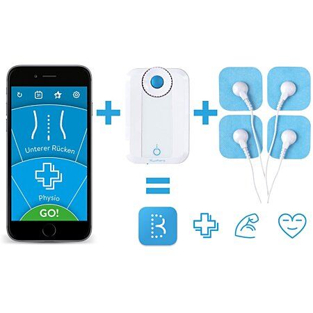 Bluetens Complet-Box stimulateur musculaire électronique Electrodes Bleu, Blanc