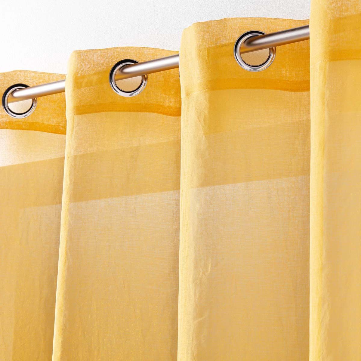 Rideau Voilage Étamine "telma" 140x240cm Jaune