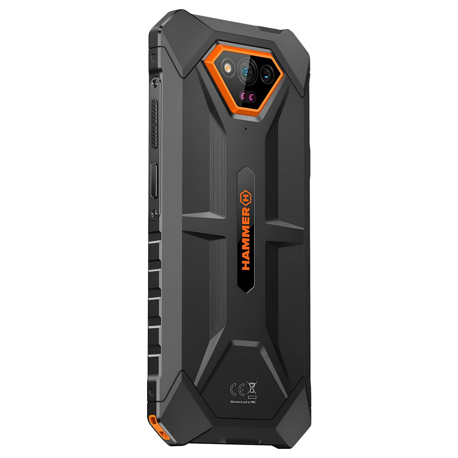 Smartphone Hammer Iron v 6 Go / 64 Go Android 13 4g Lte Ip69 Batterie 6320mah Noir / Orange Hammer