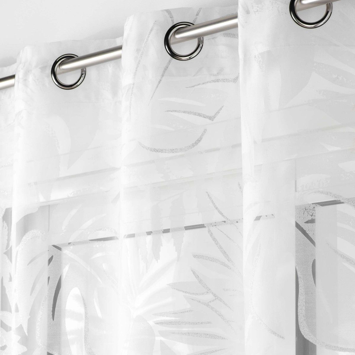 Rideau Voilage À Œillets "magnolia" 140x240cm Blanc