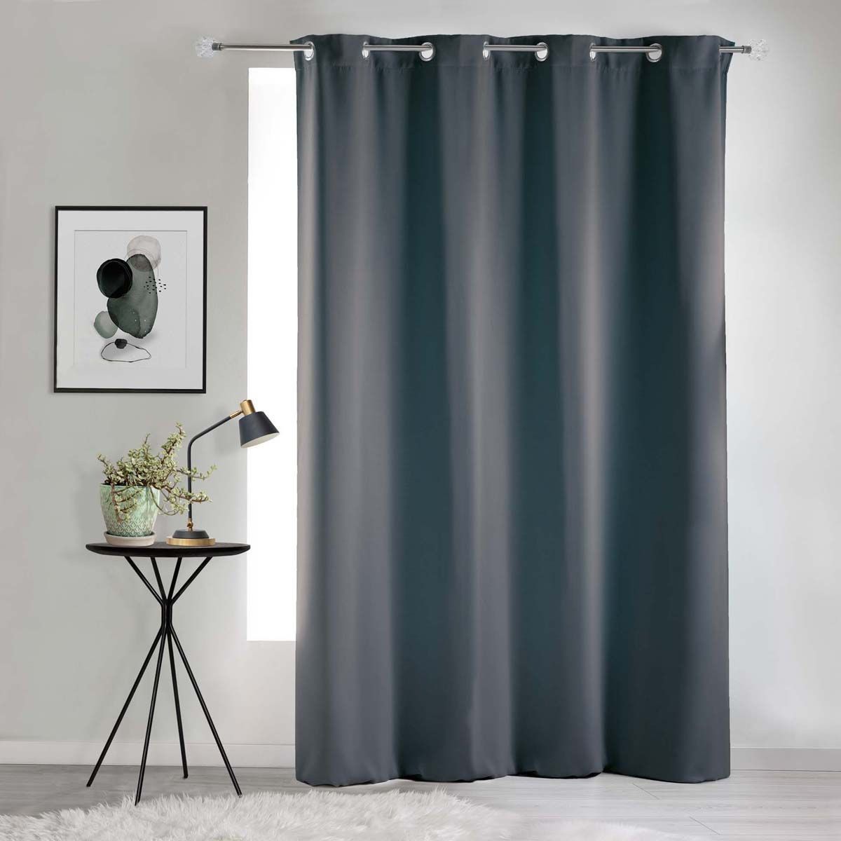 Rideau Occultant "noche" 135x240cm Gris Ardoise