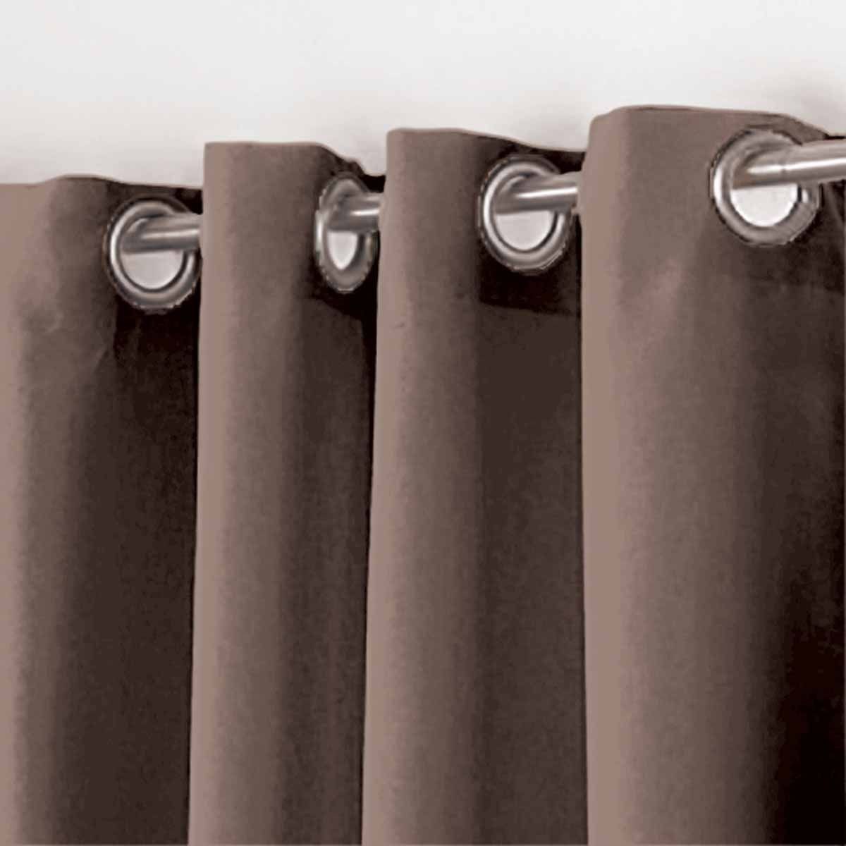 Rideau À Oeillets "essentiel" 140x260cm Taupe