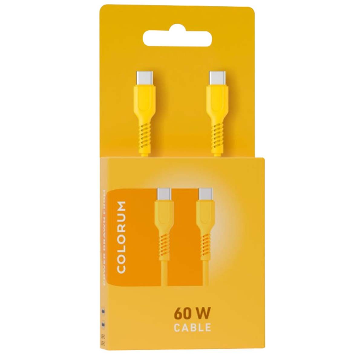 Câble De Charge 3a Et Synchro Usb-c Vers Usb-c 60w 1,8m Jaune Forever