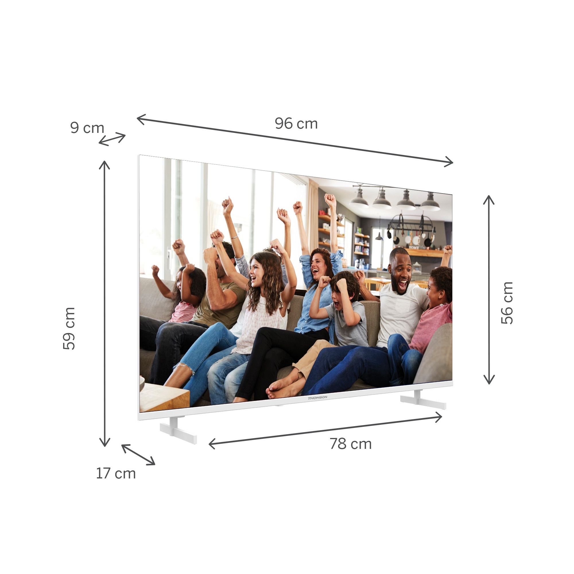 Tv Led Thomson 43ug4s14w 109 Cm 4k Uhd 2024 Blanc