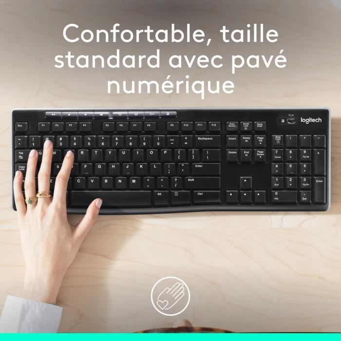 Clavier - Sans Fil - K270 - Azerty - Noir